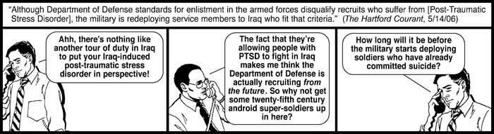 Cartoon - Iraq Cures PTSD - David Rees