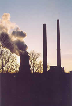 Coal burning power plant