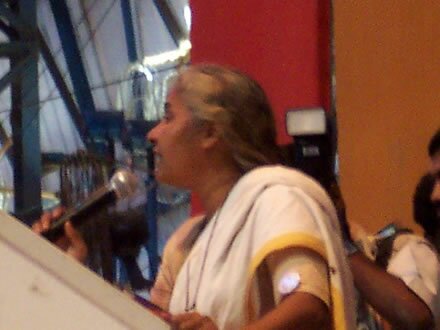 Medha Patkar, one of the most famous Indian activists, legendary for her solidarity work with people